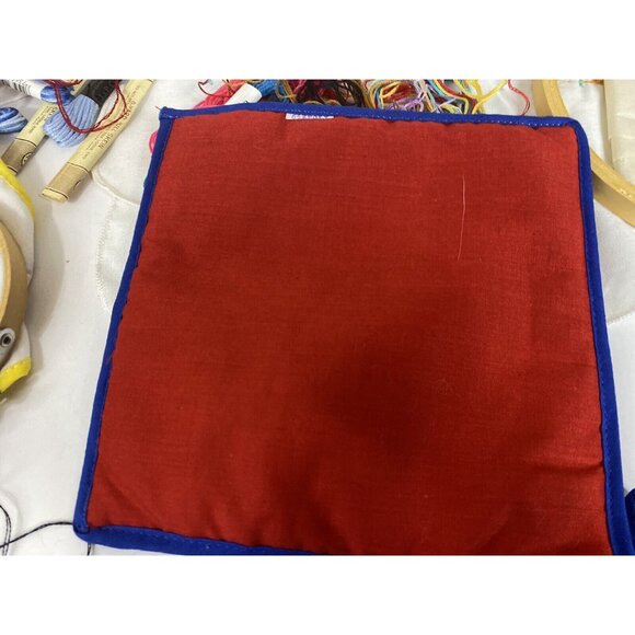 Vtg 70s Unfinished Embroidery Linen Projects, Mixed Lot Junk Journal Slow Stitch - Picture 9 of 16